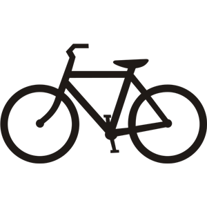 Bicycle black siluete PNG image-5369
